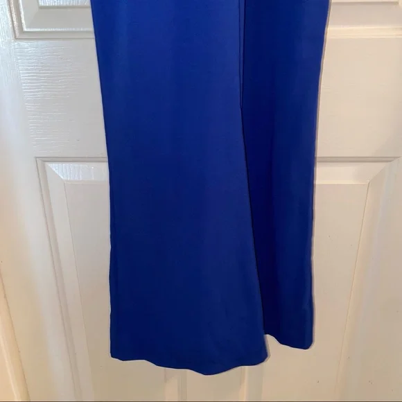 ABOUT US royal blue tie front Krystol wide leg jumpsuit S Revolve - Picture 6 of 13